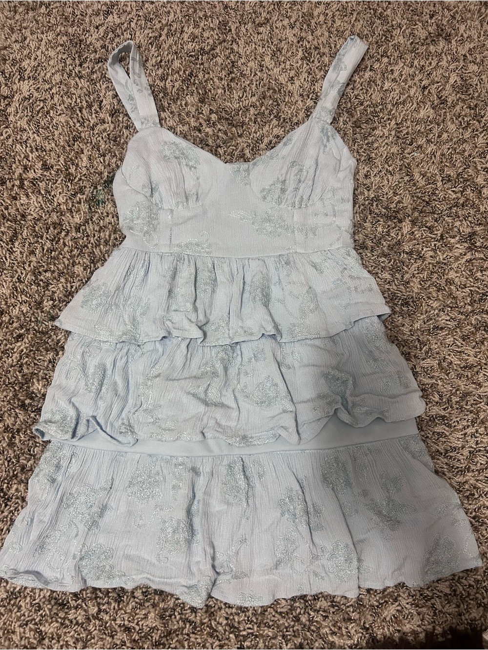 Altar'd State Blue Smocked mini dress